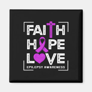 Imán Faith Hope Love Epilepsy Awareness