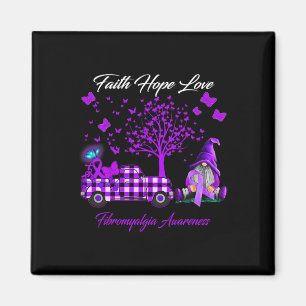 Imán Faith Hope Love Fibromyalgia Awareness Gifts