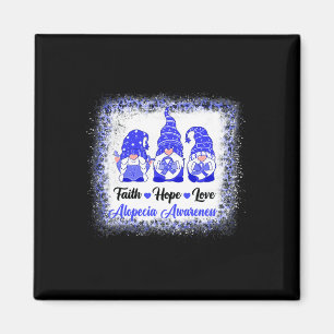 Imán Faith Hope Love Gnomes Alopecia Awareness Leopard