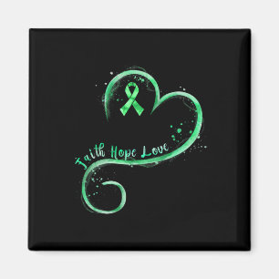 Imán Faith Hope Love Green Ribbon Kidney Disease Awaren