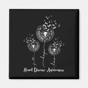 Imán Faith Hope Love Heart Disease Awareness Flower 1