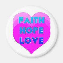 Faith Hope Love Hearts Inspirador Magnet
