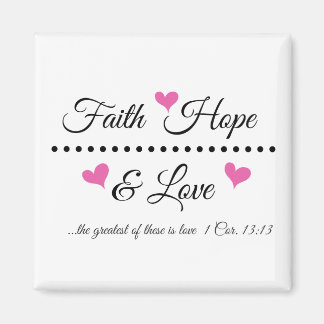 Imán Faith Hope & Love Magnet