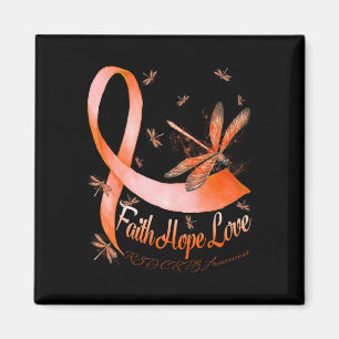 Imán Faith Hope Love RSD CRPS Awareness Dragonfly