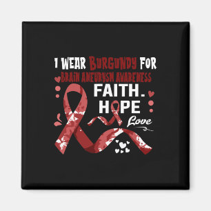 Imán Faith Hope Love Yo Uso Borgoña Para El Aneuralismo