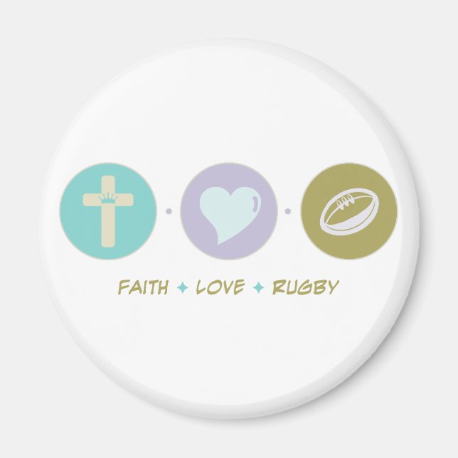 Imán Faith Love Rugby (Frente)
