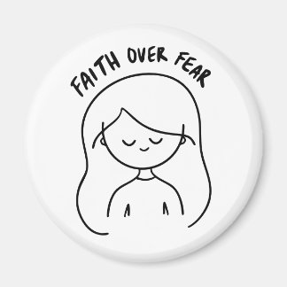 Imán Faith Over Fear Inspirational Magnet