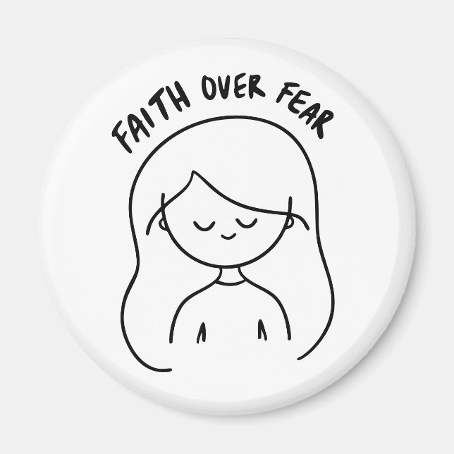 Imán Faith Over Fear Inspirational Magnet (Frente)