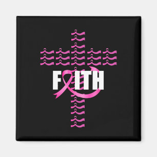 Imán Faith Ribbon Christian Cross Mama Cancer Awarene