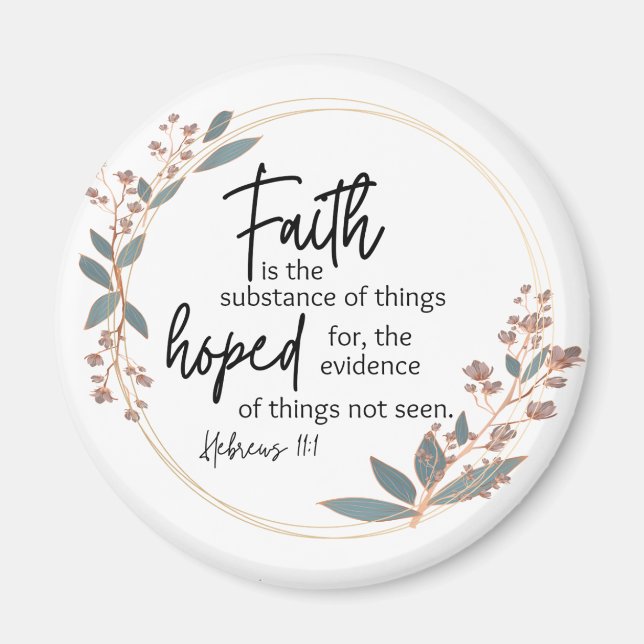 Imán Faith Round Magnet (Frente)