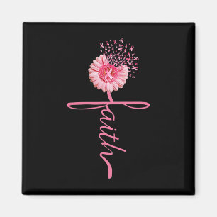 Imán Faith Sunflower Cinta rosa Cinta rosa Cáncer de Ma