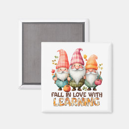 Imán Fall in Love with Learning – Autumn Gnome Trio