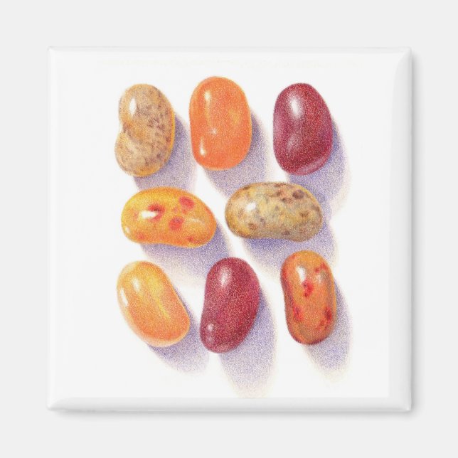 Imán FALL JELLY BEANS Square Magnet (Frente)
