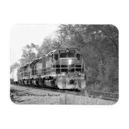 Imán Fall Train B&W Autumn Scenn Souvenir Fridge