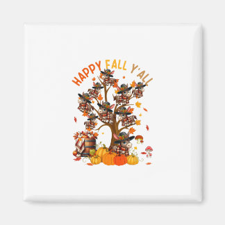 Imán Fall Y'all Group Donkeys On Fall Tree Pumpkins Tha