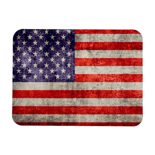 Imán Falln Antique American Flag (Horizontal)