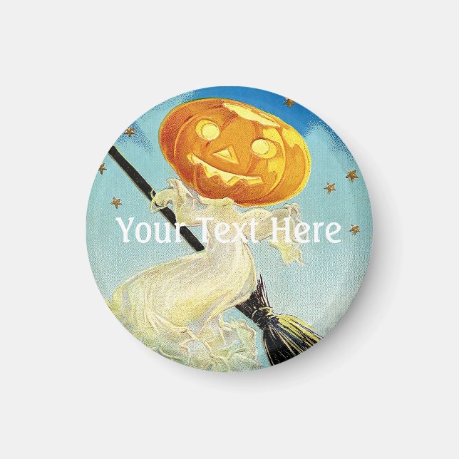 Imán Falln Happy Halloween Pumpkin Witch (Frente)