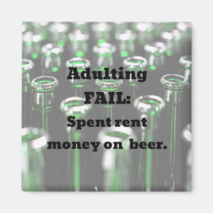 Imán Fallo de adulto: Dinero de alquiler gastado en cer