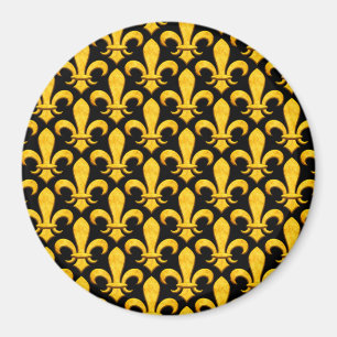 Imán Falsa flor de lis de piedra del oro