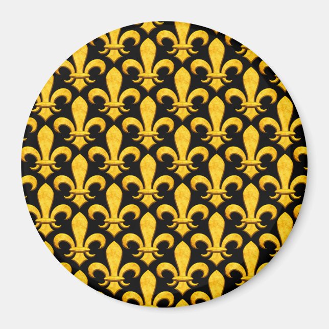 Imán Falsa flor de lis de piedra del oro (Frente)