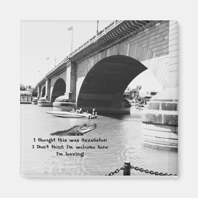 Imán (Falso) El lagarto nadando cerca del puente de Lon (Frente)