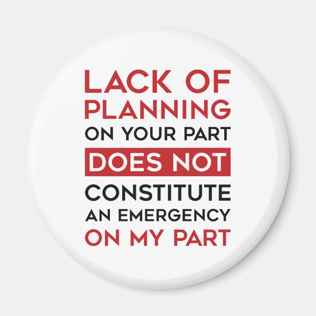 Imán Falta De Planificación (Frente)