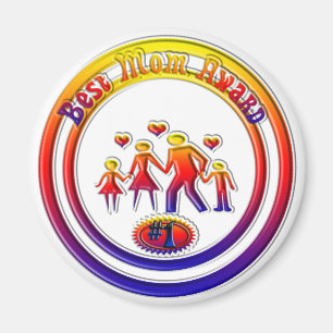 Imán Familia Arcoiris Best Mom Award