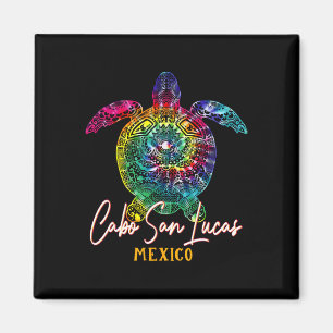 Imán Familia Cabo San Lucas Tie Dye Sea Turtle