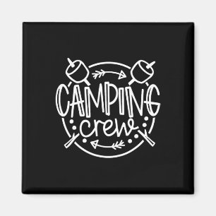 Imán Familia Camping Crew Campfire Campamento de Verano