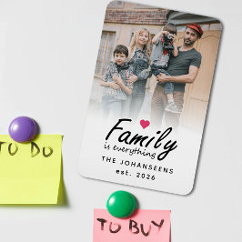 Imán Familia con guión es Todo Foto Personalizada Moder