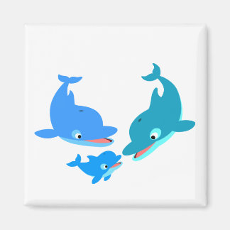 Imán Familia Cute Personalizado Dolphin