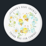 Imán Familia de Abejas de 3 Abejas Baby Shower<br><div class="desc">Cute Pronto será una familia de tres duchas de abejas con un peine de miel para coordinar para un toque especial extra. Perfecto para chicas,  niños o duchas neutras. Visite nuestra tienda para ver la familia de tres duchas de bebé.</div>