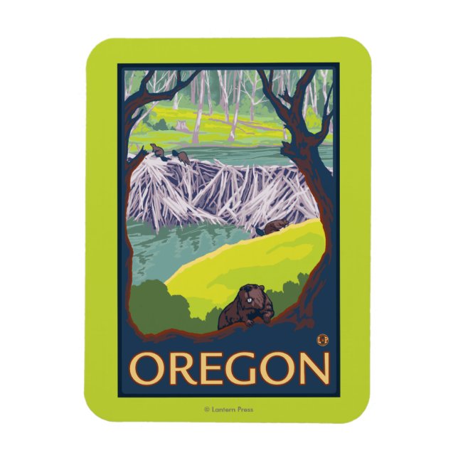 Imán Familia de Beavers (Vertical)