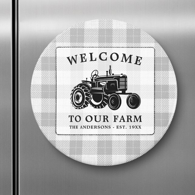 Imán Familia De Bienvenida Tractor De Granjas Placa Bla (Subido por el creador)