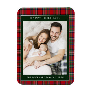 Imán Familia de Cuadros Escoceses Foto Felices Fiestas