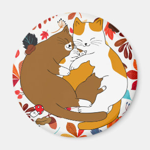 Imán Familia de felinos