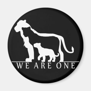 Imán Familia de leones (versión negra)