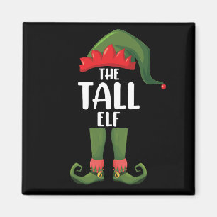 Imán Familia de Navidad con elfos altos a juego
