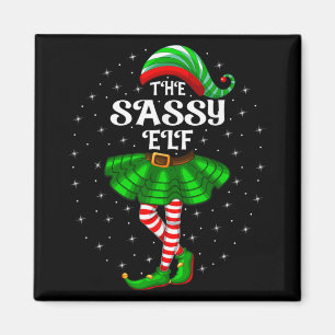 Imán Familia de Navidad Mujer Niñas Mamá El Sy Elf Ch