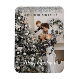 Imán Familia de Navidades de fotografía familiar