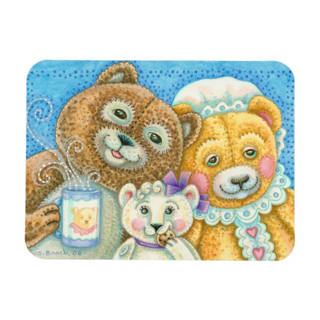 Imán FAMILIA DE OSO TEDDY MAGNET *Personalizar (Horizontal)