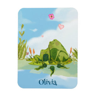 Imán Familia de ranas amorosas