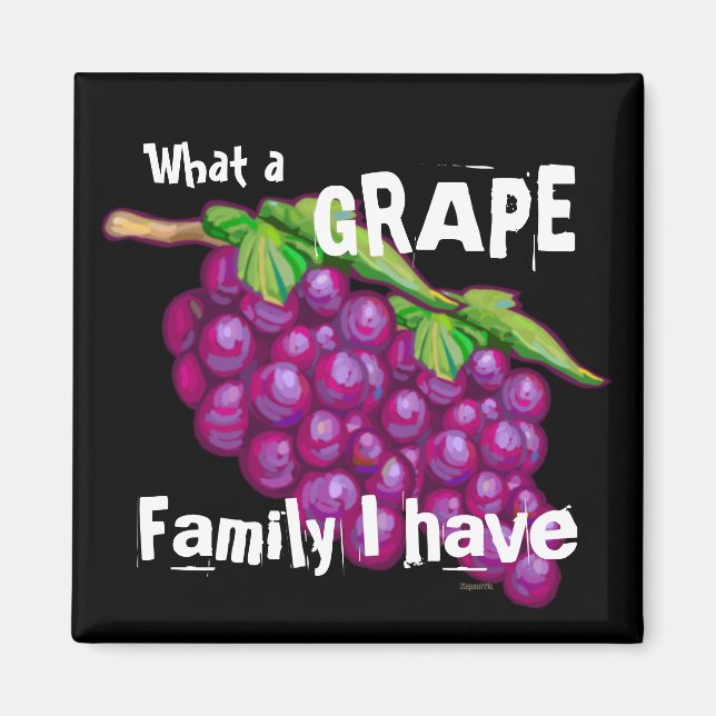 Imán Familia de uvas (Frente)