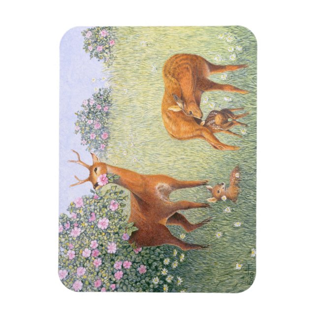 Imán Familia Deer (Vertical)