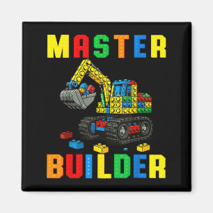 Imán Familia Divertida Maestro Constructor Bloques De C