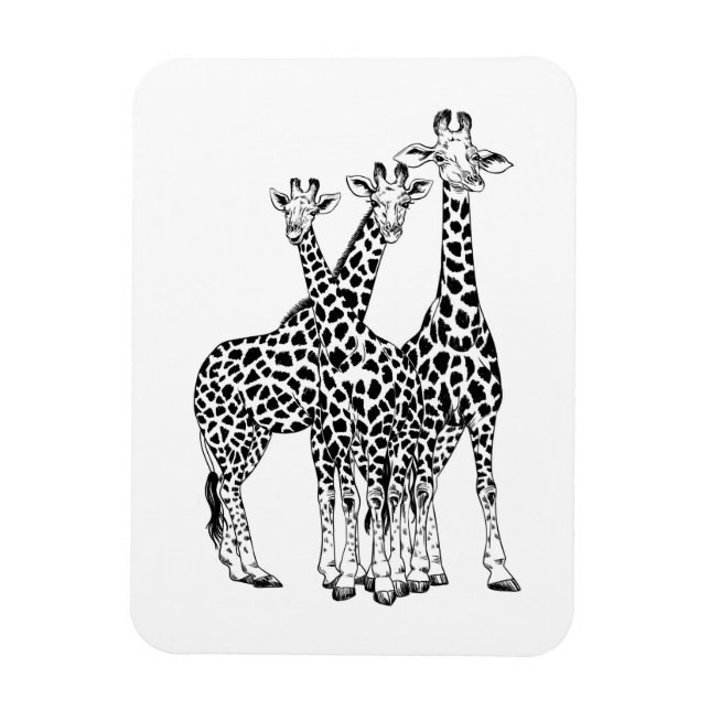 Imán Familia Giraffe (Vertical)
