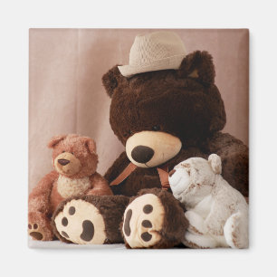 Imán Familia grande Foto 3 del oso de peluche