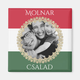 Imán Familia Húngara con foto y nombre