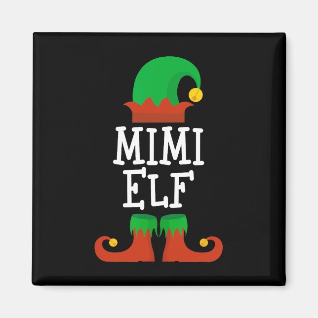 Imán Familia Los Navidades De Mimi Elf Que Coinciden Co (Frente)