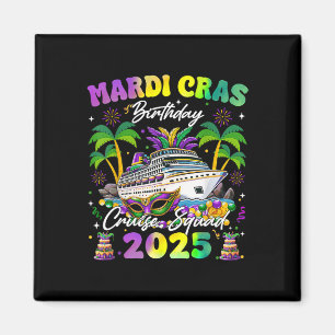 Imán Familia Mardi Gras Birthday Cruise Squad Mating V